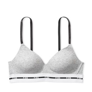 Victoria's Secret PINK Wear Everywhere Wireless Lightly Lined Gray 36B NEW
